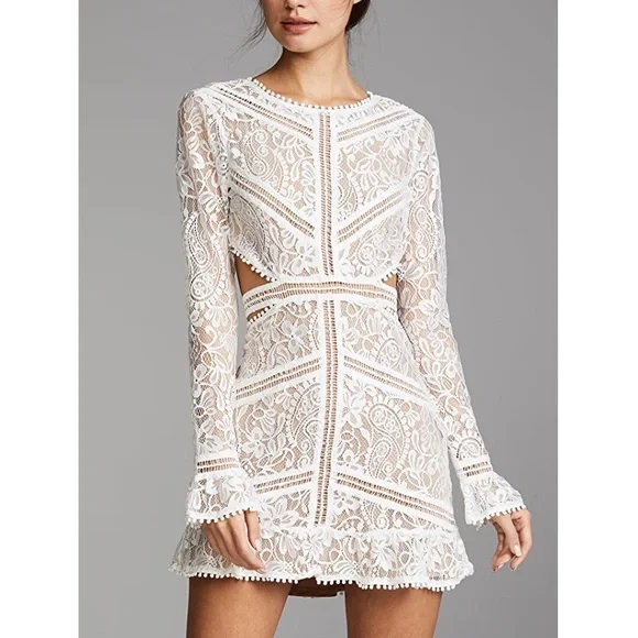 for love and lemons lace dress white Julia Mini Dress by For Love & Lemons